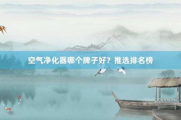 空气净化器哪个牌子好？推选排名榜