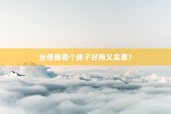 坐便器哪个牌子好用又实惠？